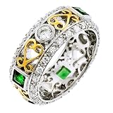 Image of Forever simulated diamond emerald eternity band