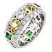 Forever simulated diamond emerald eternity band