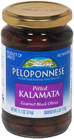 Peloponnese Pitted Kalamata Olives, 6-ounce Bottles (Case of 6)