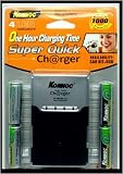 Konnoc 1 Hour Digital Camera Battery Charger plus 4 AA Batteries