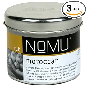 NoMU Rub, Moroccan Rub, 3.5-Ounce Tin (Pack of 3)
