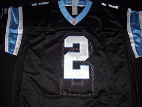 Jimmy Clausen Reebok Home Black Carolina Panthers Jersey Size 54
