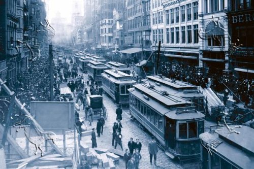 Canvas Print, Trolley Parade, Philadelphia, PA - 18 x 12