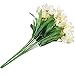 GTidea 2pcs Artificial Silk Mini lily Faux Flowers Bouquet Arrangements Home Kitchen Weeding Party Table Decor White