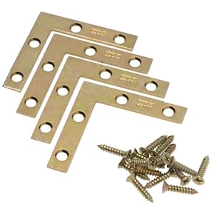 Stanley Hardware 2-Inch Flat Corner Brace, Satin Brass #802301 by 