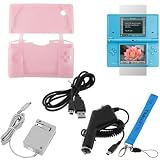 GTMax Pink Silicone Soft Rubber Case + Clear LCD Screen Protector + Black R ....