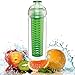 Finest™ Water Bottle Fruit Infuser - Sport Water Bottle with Leak Proof Flip Top - BPA Free Great for Sports and Daily Use