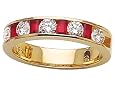 1.10 cttw Genuine Ruby Anniversary Ring / Band by Karina B(tm) - Platinum, 18kt White or Yellow Gold