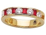 1.10 cttw Genuine Ruby Anniversary Ring / Band by Karina B(tm) - Platinum, 18kt White or Yellow Gold