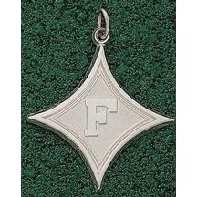 Click here to buy Furman Paladins Giant 1 2 3 W x 1 11 16 H Diamond with F Pendant - 14KT Gold Jewelry by Logo Art.