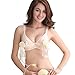 TANZKY Womens Double Breastpump Hands Free Pumping Bra with Underwire (XL, Complexion)