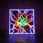 Luminglas 12" Square Plasma Illumination Display Set Multiple Color RED GREEN PURPLE Contemporary Luminglass Disk/Disc Night Light (137)
