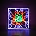 Luminglas 12 Square Plasma Illumination Display Set Multiple Color RED GREEN PURPLE Contemporary Luminglass Disk/Disc Night Light (137)
