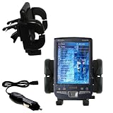 Asus MyPal A730 Auto Vent Holder with Car Charger - Uses Gomadic TipExchange