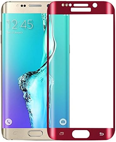 S6 Edge Plus Screen Protector,Dailycooper Full Screen Premium Tempered Glass Screen Protector Film for Samsung Galaxy S6 Edge Plus + (Red)