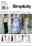 Simplicity 9421 Sewing Pattern Misses Design Your Own Dress Size 18 - 22 - Bust 40 - 44 Simplicity 9421 Sewing Pattern Misses Design Your Own Dress Size 18 - 22 - Bust 40 - 44