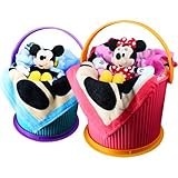 ディズニー オムツ 付 オムニウッティ ピンク ミニーマウス パンパース Ｌサイズ バスタオル フェイスタオル ぬいぐるみ 付 おむつケーキ [ 出産祝い ]