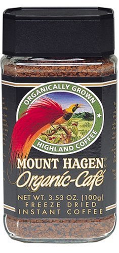 Mount Hagen Organic Freeze Dried Instant Coffee, 3.53-Ounce Jars (Pack of 6)
