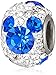 Disney Stainless Steel Mickey September Crystal Birthstone Bead Charm