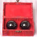 Black Ebony Elegant Therapuetic Hand Balls - Chinese Exercise Balls