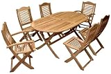 Review Firmans  / 170x97cm Oval Easy Fold Table with 4 Ascot Folding Chairs and 2 Ascot Folding Armchairs