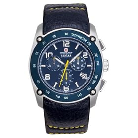 Swiss Military Hanowa Mens Cervin Blue Dial Leather Strap Watch #06-4046-04-003 by Swiss Military Hanowa