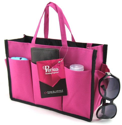 Periea Handbag Organiser LARGE 11 Compartments Bright Pink - Kristine