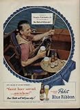 Enjoyed by Douglas Fairbanks, Jr., fishing off Catalina Island. ..... 1949 Pabst Blue Ribbon Beer Ad, A3443