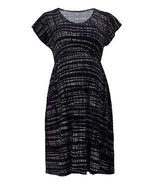 Maternity Navy Scratch Print Dress