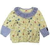 【H28年春物】 SCOLAR(スカラ) 天竺総柄Pt衿付き長袖Tシャツ 110cm/イエロー NO.CH-16SP-SC03