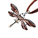 AKOAK Fashion Creative Bohemian Jewelry Ethnic Multi-layer Chain Colorful Enamel Dragonfly Pendant Necklaceï¼ˆCoffeeï¼‰