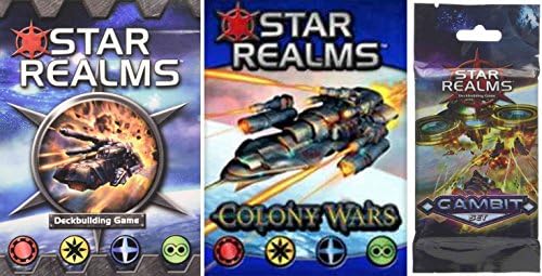 Star Realms Bundle of Base Game, Colony Wars Deck, and the Gambit Set