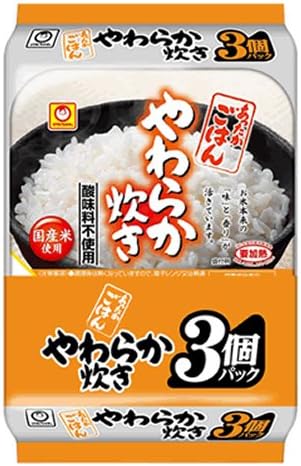 There was Maru-chan rice soft cooked three pack