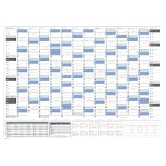 Wandplaner 2012, abwischbar, im extra gro�em Format von 100 x 70cm mit einseitiger Folienkaschierung. Wandkalender in bester Material und Druckqualit�t.