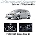 XtremeVision Honda Civic SI Only 2001-2005 (7 Pieces) Pure White Premium Interior LED Kit Package + Installation Tool