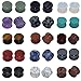 Longbeauty 15 Pair Natural Mix Stone Flared Fresh Tunnels Ear Plugs Expander Piercing Gauges kit