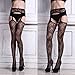 Coromose® Womens Sexy Lingerie Net Lace Top Garter Belt Thigh Stocking Pantyhose