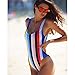 Women's Sexy Crewneck One Piece Beachwear Bikini Monokini Swimsuit Bating Suits(FBA)