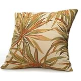 Tropical Leaf Print Pillow MULTI