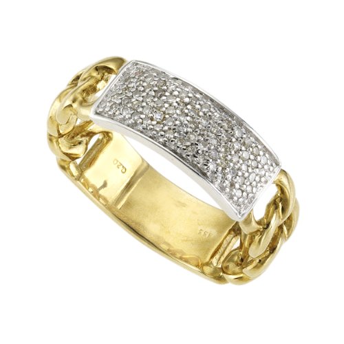 Diamonds by Ellen K. - Damenring Gr&ouml;&szlig;e 58 aus 333/- Gelb- und Wei&szlig;gold besetzt mit 67 wei&szlig; Preisvergleich