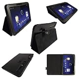 Motorola Tablets: iGadgitz Black PU Leather Case Cover for Motorola Xoom Android Tablet + Screen Protector