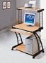 Rolling Computer Desk for your Home Office, Maple Finish