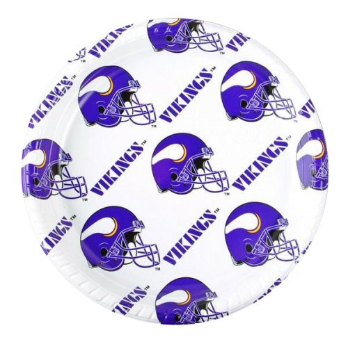 Minnesota Vikings Disposable Plastic Plates (12 Pack)