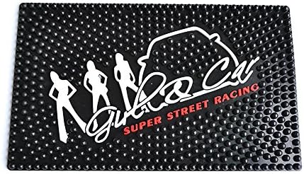 YESER Car Anti-slip Silicone Navigation Mat Pad Cell Phone Non-slip Holder for iPhone Sunglasses MP3 MP4 Key,Black (Cartoon Character)