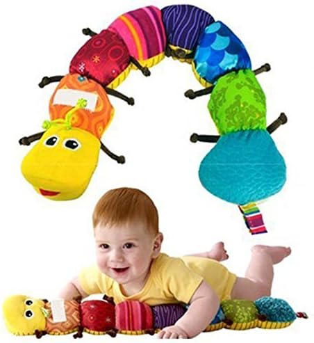 YOKEN Colorful Musical Inchworm Developmental Baby Toy (Yellow)