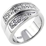 Sterling Silver Cz Wrap Stacking Promise Right Hand Ring