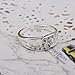 Noble Jewelry 925 Silver Women Ring Strips Oval Cross Size 8