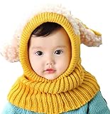 かわいい ウサ耳 ニット帽 スヌード 赤ちゃん ベビー キッズ (4.イエロー)