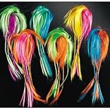 Two Tone Neon Hair Attachments 12 ct