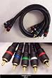 3 Ft Component Video Cable + Dual RCA Audio, 5 RCA, HDTV Black